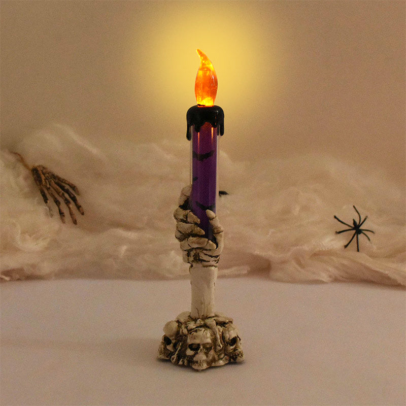 Halloween Skull Candle Holder Light