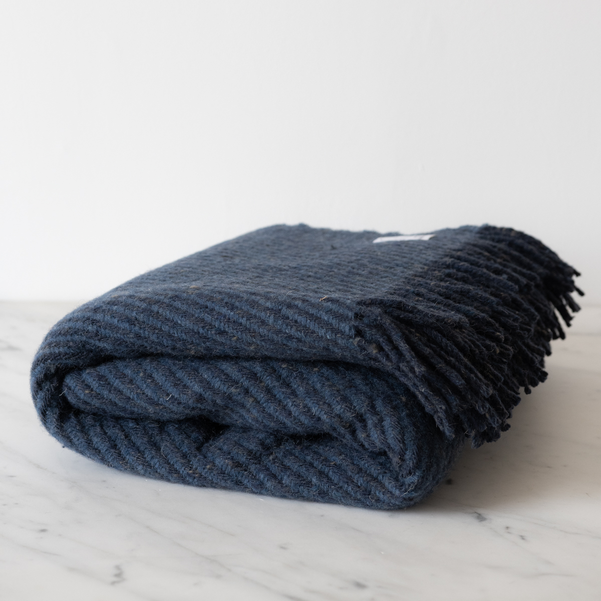 JUNE wool blanket – blue ashes