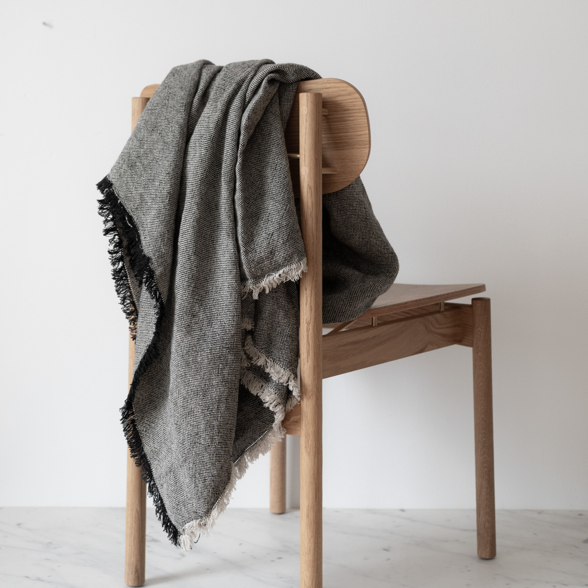 basket weave linen throw