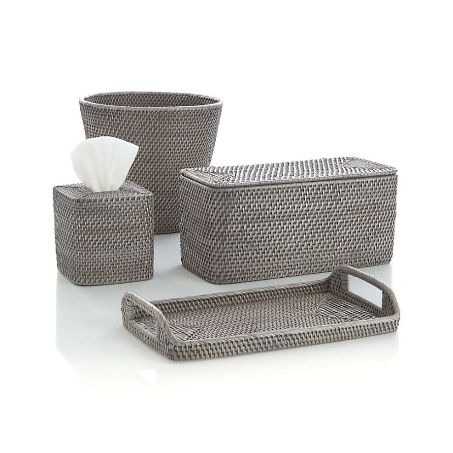 Sedona Grey Tapered Waste Basket/Trash Can