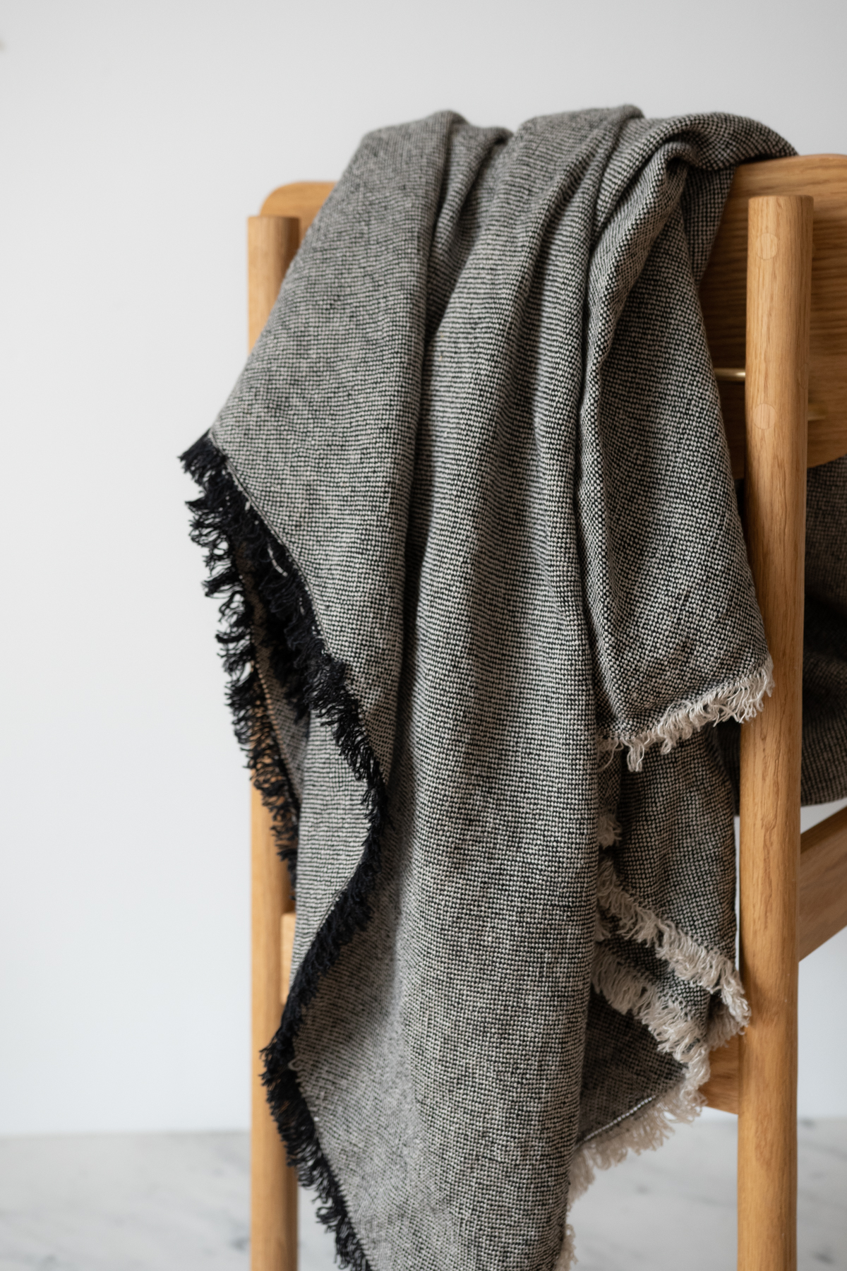 basket weave linen throw