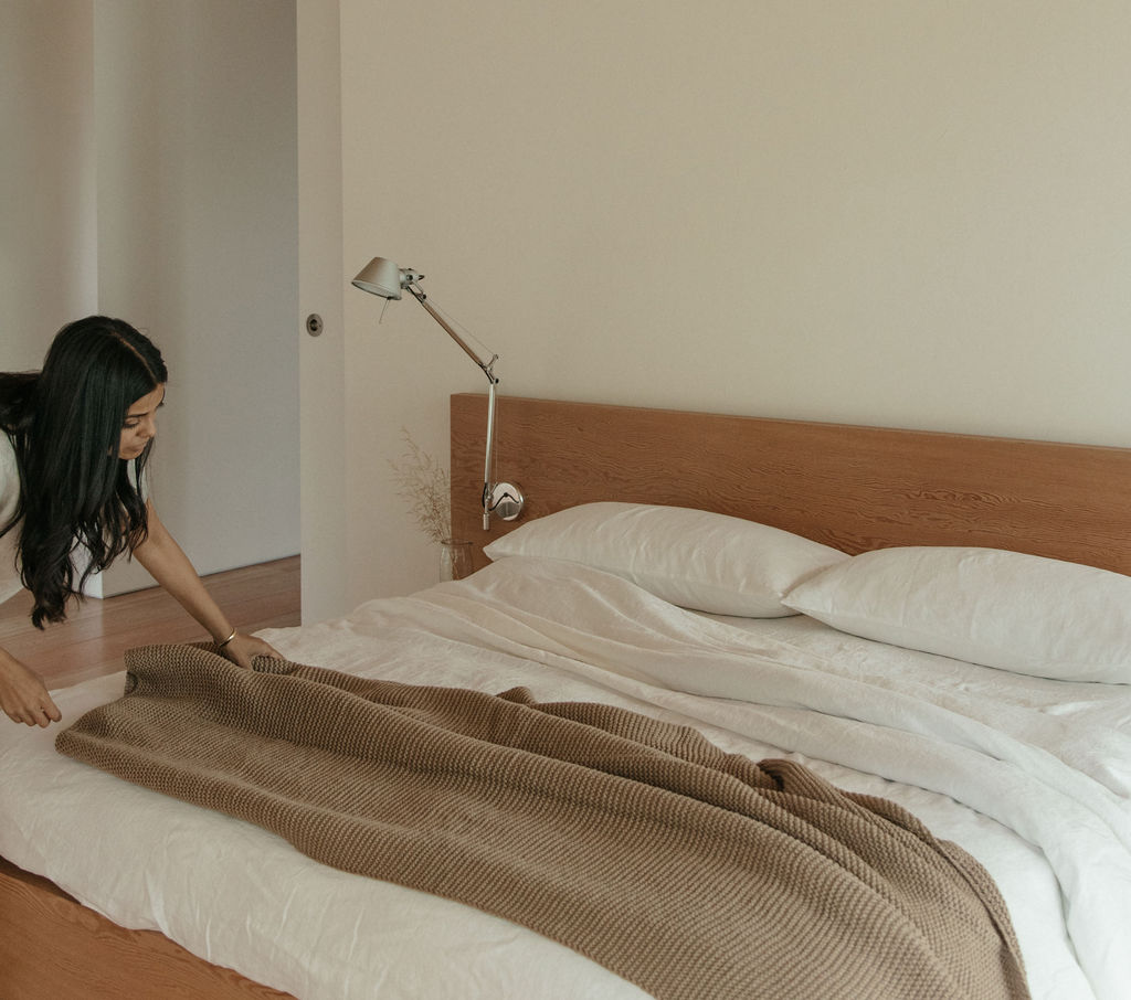 linen pillow case – white