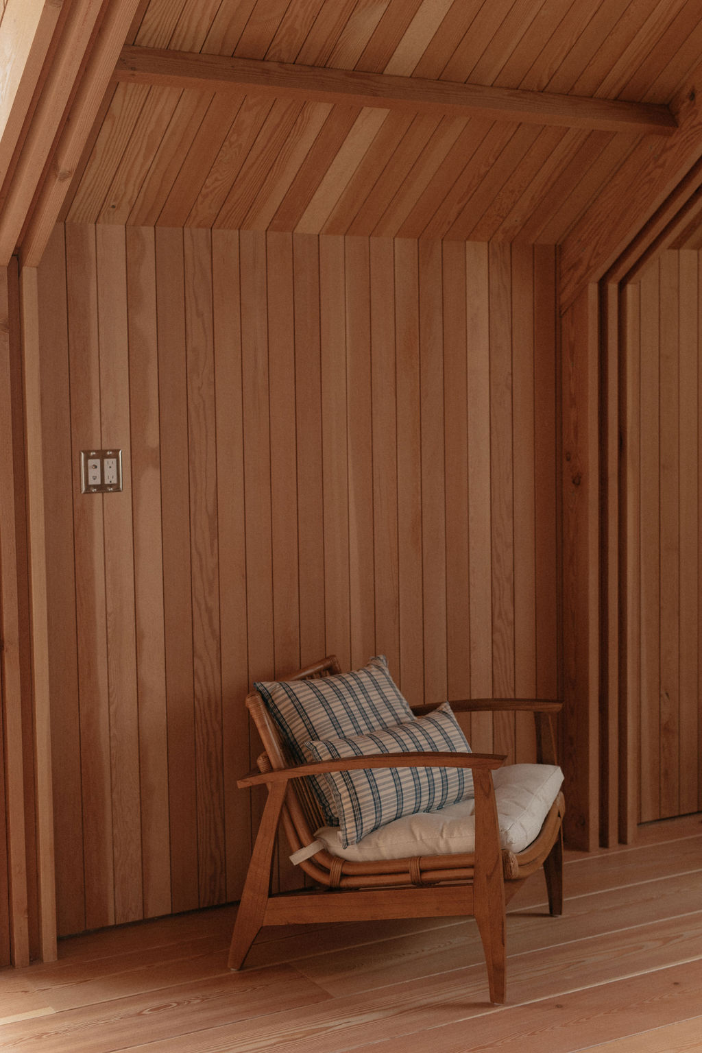 indigo plaid cushion with insert – 12′′x20′′