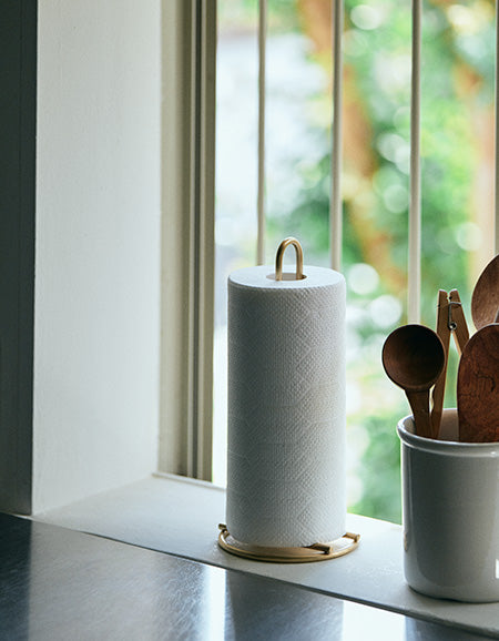 brass paper towel holder