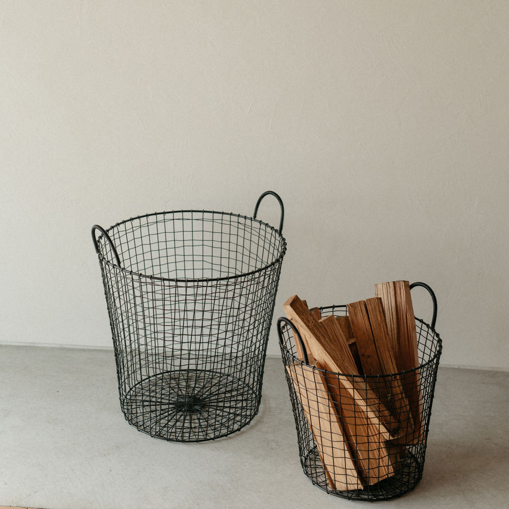 round wire storage basket large