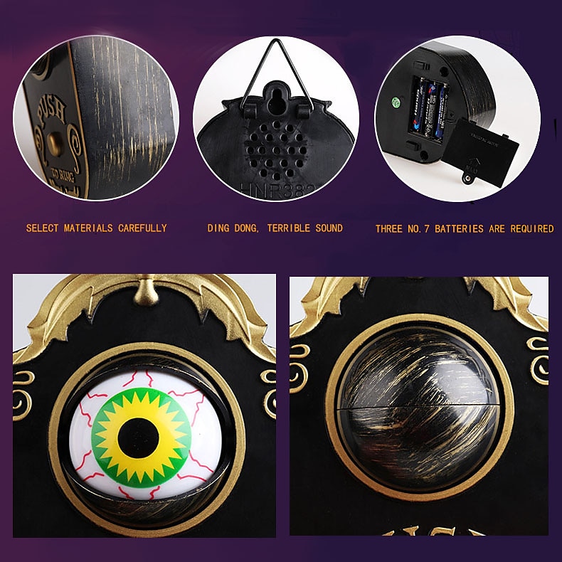 Halloween Doorbell Rotating Eyes Gift Decoration with Strange Props Decoration 1 Doorbell Eyeball Sounds With Electric Glow Sound Making Eyeballs Door Bell Bar Secret Room Trick Prop 2023 - US $37.49 –P2