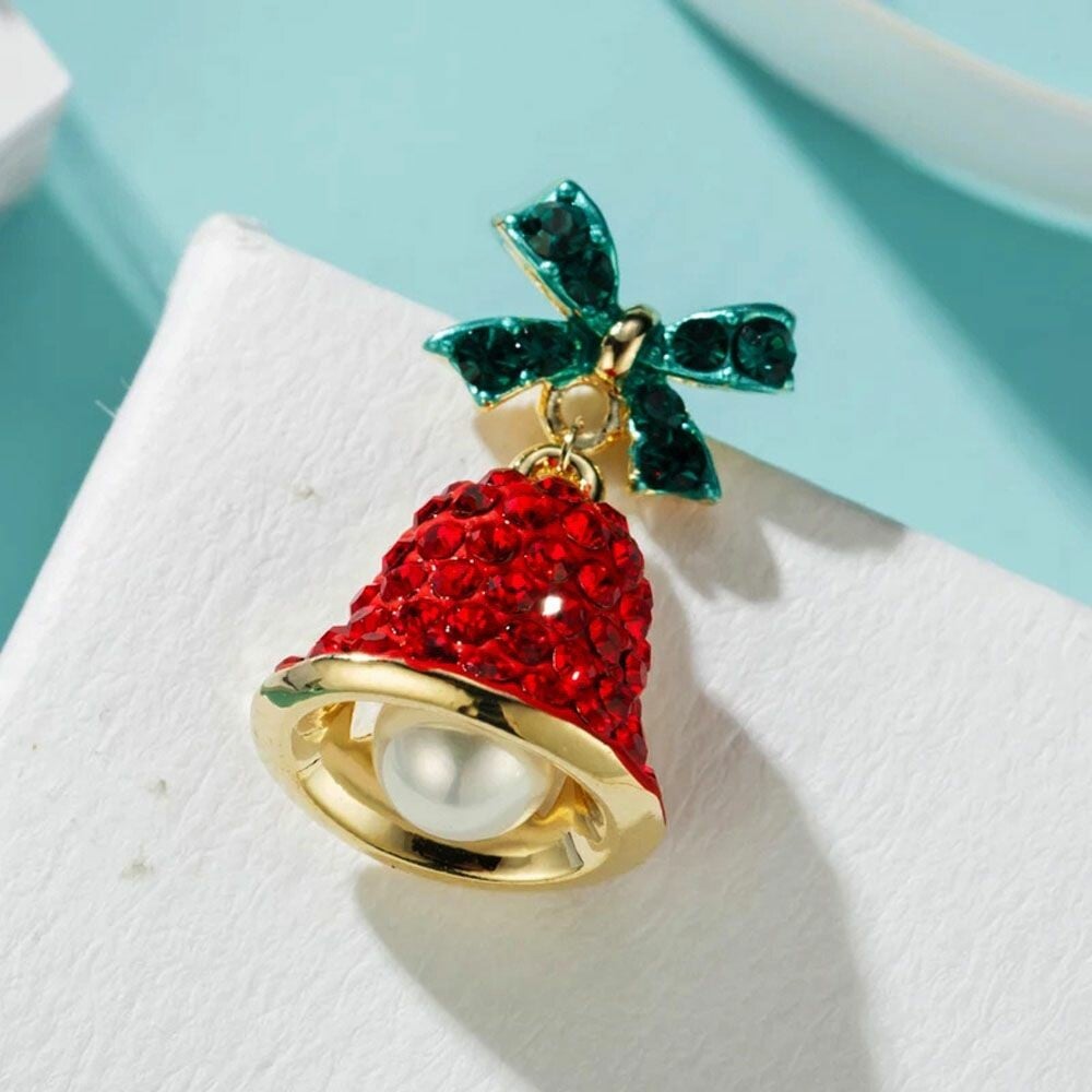 Wind chime rhinestone earrings