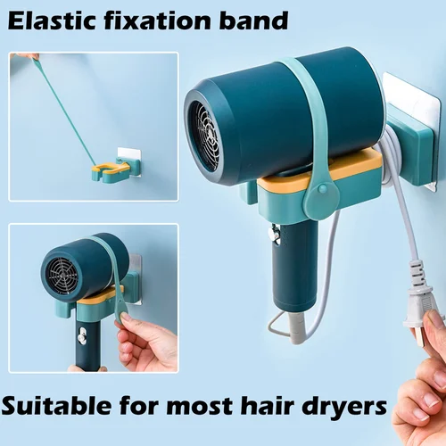 Rotatable Wall Mounted Hair Dryer Holder