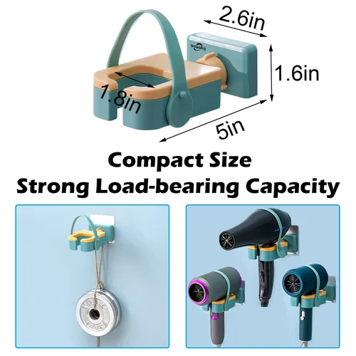 Rotatable Wall Mounted Hair Dryer Holder