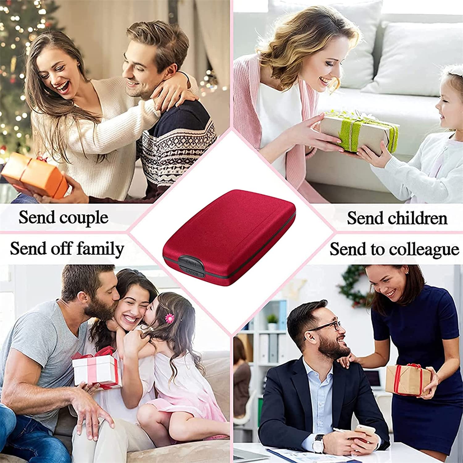 Anti-Theft Aluminum Wallet Clip Pro RFID Secure Tech Anti-Theft, Mini Aluminum Wallet RFID Blocking Slim Metal Credit Card Holder Hard Case, Money Clip Organizer for Men Women
