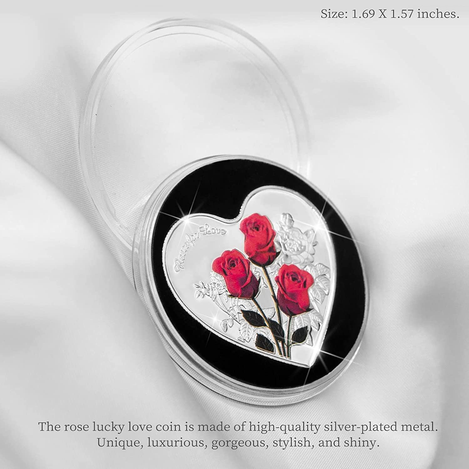 Heart Shaped Rose Coin "I Love You" in 52 Languages