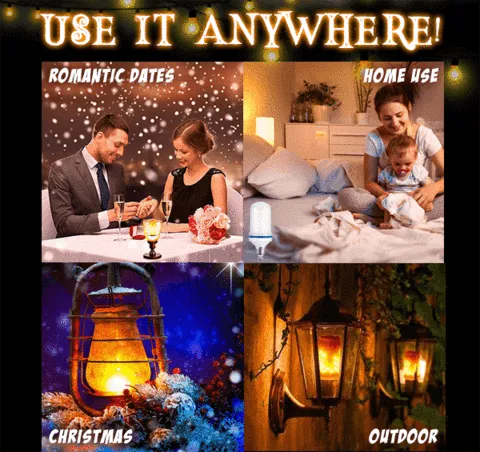 LED FLAME LIGHT BULB WITH GRAVITY SENSING EFFECT