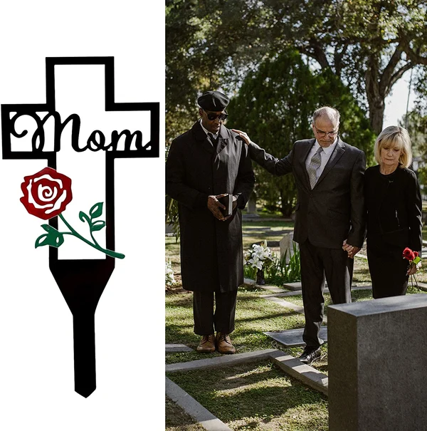 Sale Ends Today 50%OFF - Cemetery Memorial Cross Stake for Parents