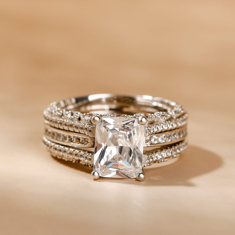 Wedding Gift 5 Carat Sparkling Moissanite Ring