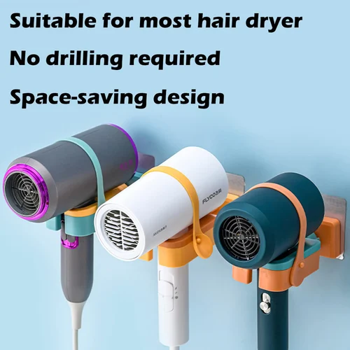 Rotatable Wall Mounted Hair Dryer Holder