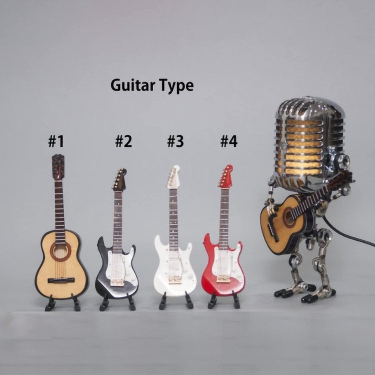 New Year's Sale🔥LAST DAY 50% OFF🎁Vintage Metal Microphone Robot Desk Lamp🎸