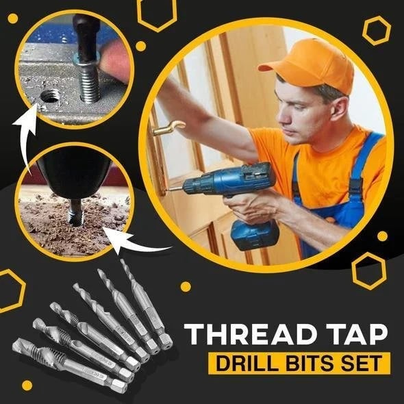 (🔥 HOT SALE NOW-48% OFF) --Thread Tap Drill Bits 6Pcs Set (BUY 2 GET 1 FREE NOW)