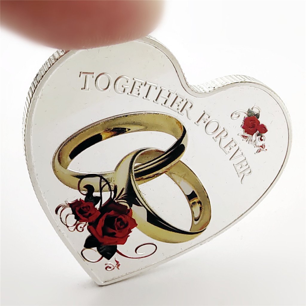 Heart Shaped Rose Coin "I Love You" in 52 Languages