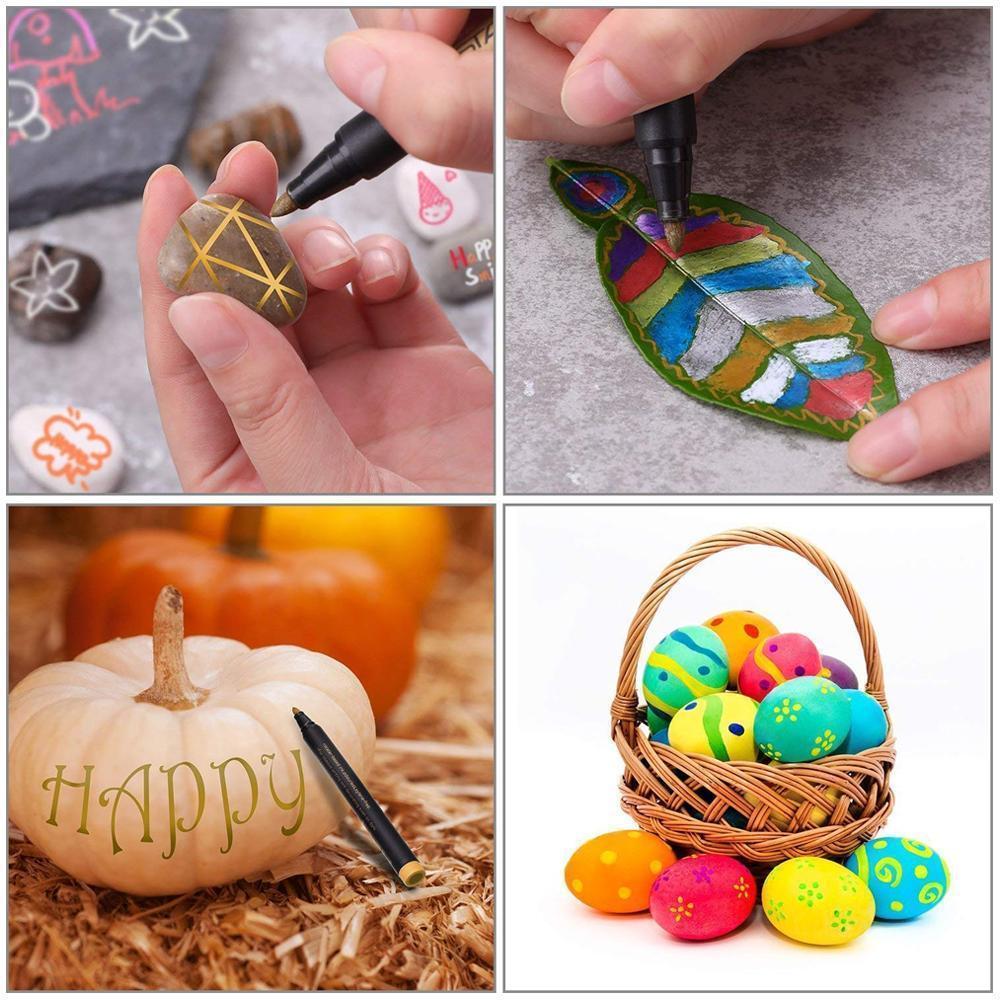 Metallic Marker Pens, Paint Pens For Rock Painting, Scrapbooking