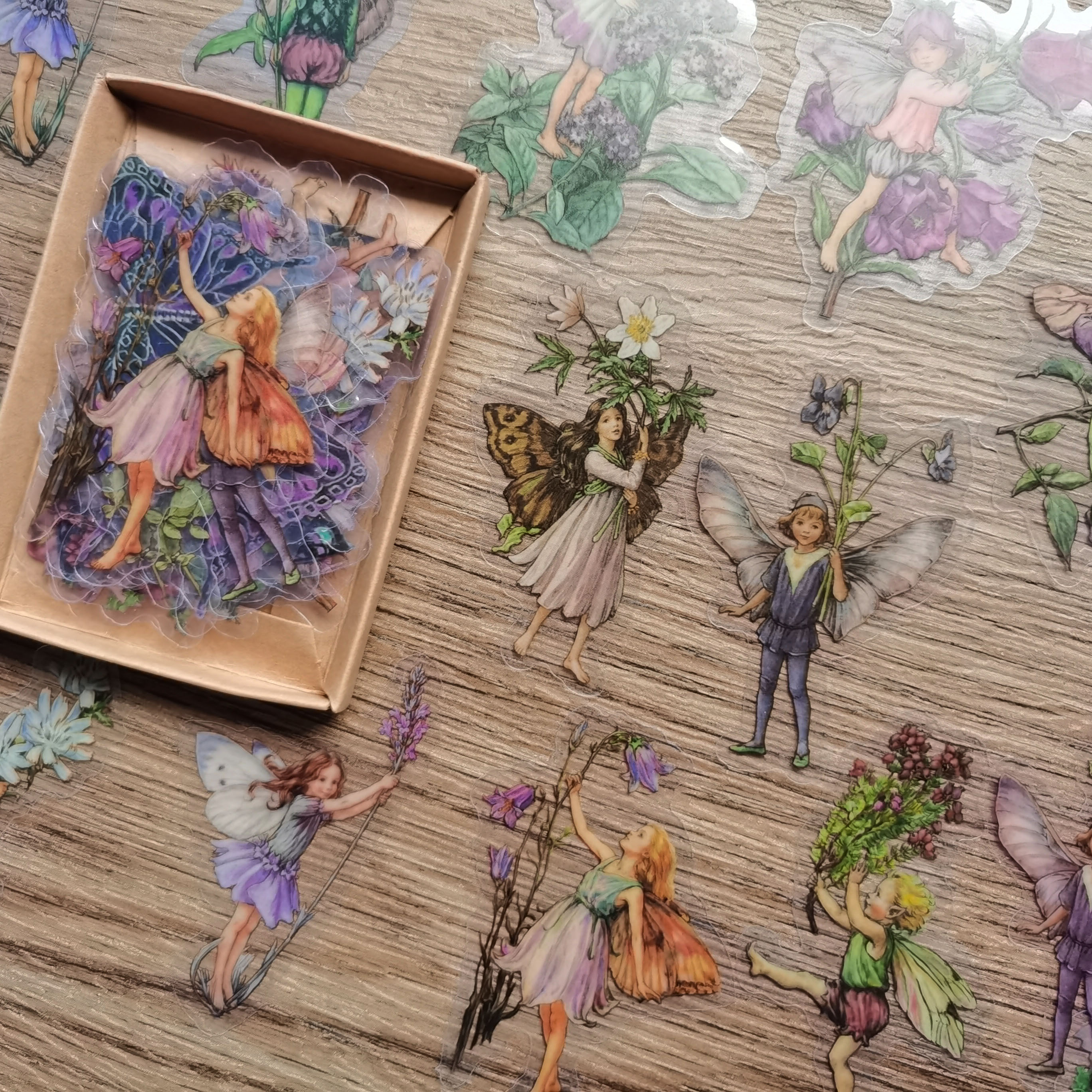 45pcs/box Fairy Butterfly Waterproof Stickers