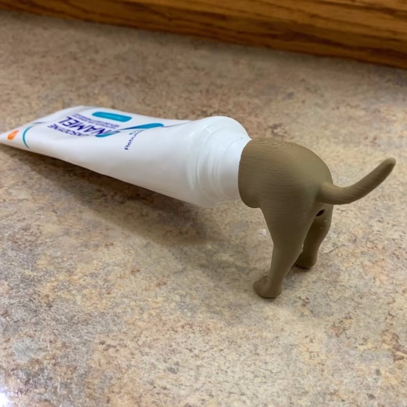 🐶 Pooping Dog Butt Toothpaste Topper | Funny Gift