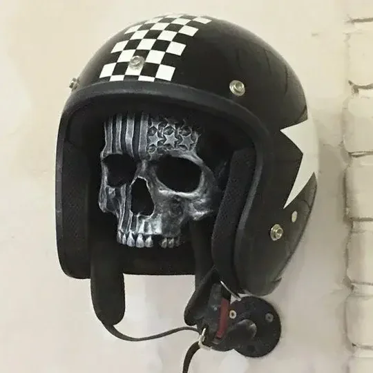 Motorcycle Skull Helmet Holder with Beard（🎁Christmas gift for riders）