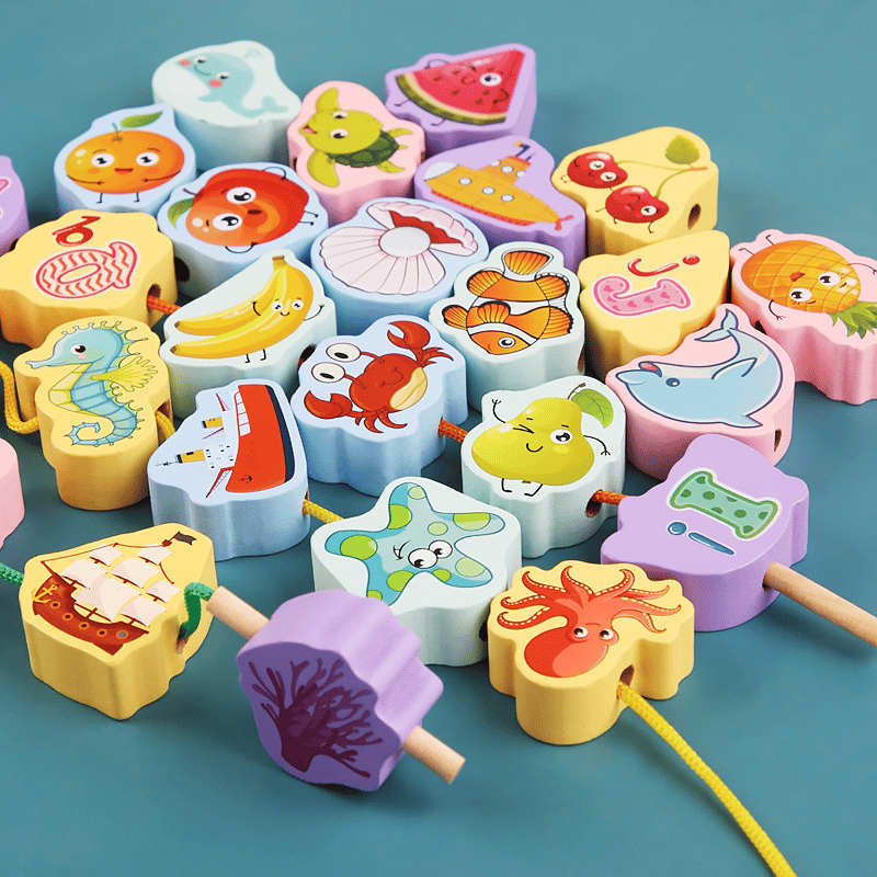 🎄Last Day 40% OFF - Educational Lacing Beads (106 PCS & 🎁Send storage box)