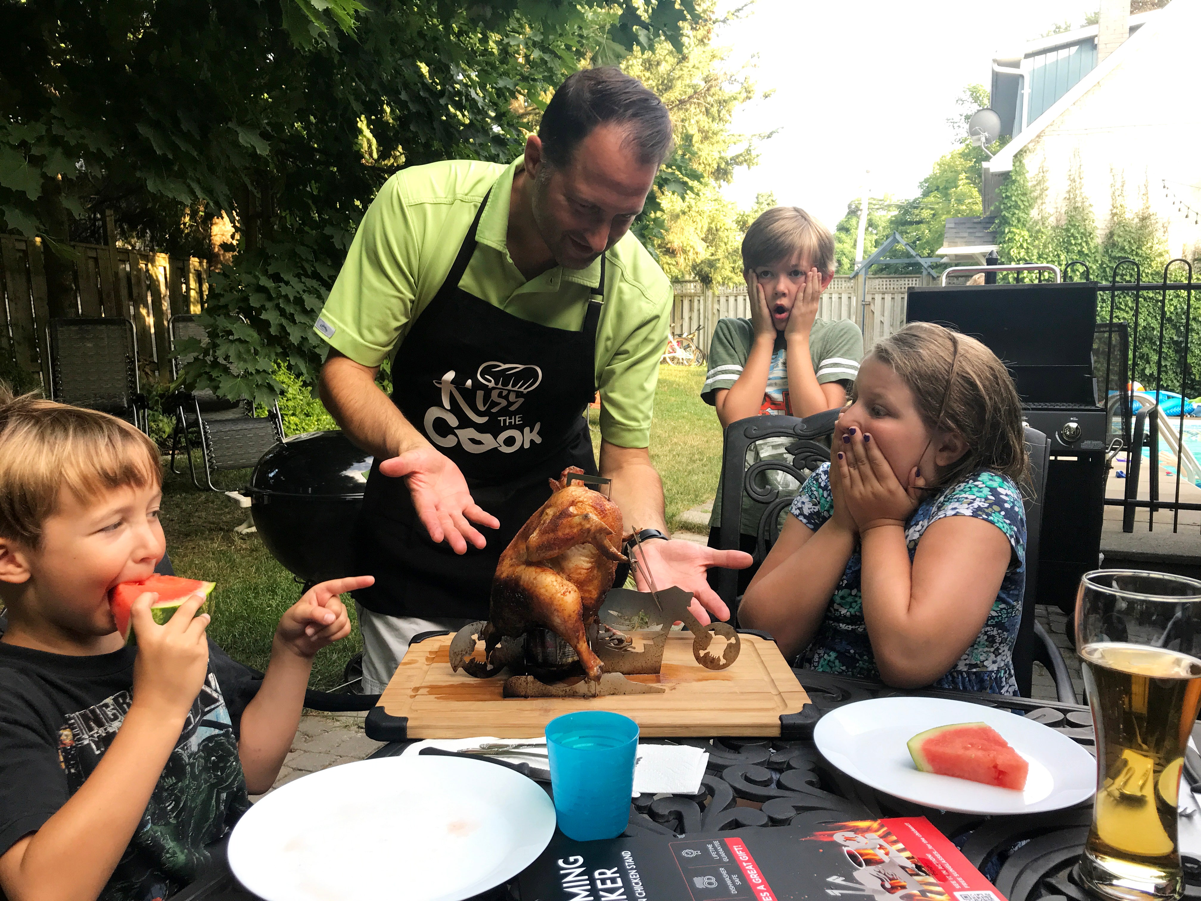 Thanksgiving Gift Merica Biker  Chicken Beer Stand