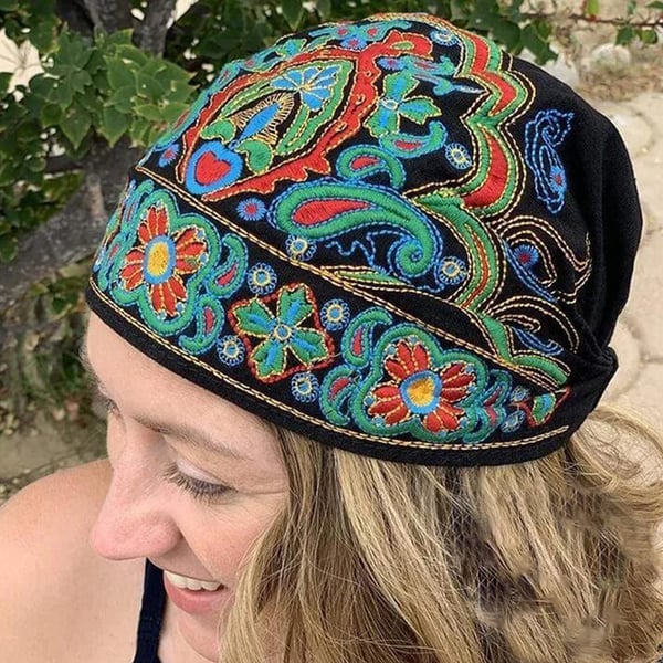 Embroidered Bandana Caps