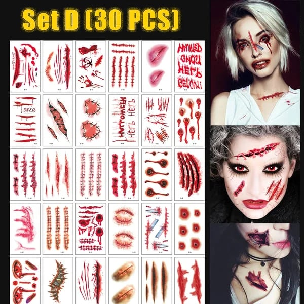 🎃HALLOWEEN PRE SALE 49% OFF😈Halloween Prank Makeup Temporary Tattoo