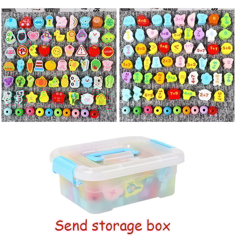 🎄Last Day 40% OFF - Educational Lacing Beads (106 PCS & 🎁Send storage box)