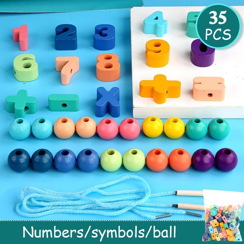 🎄Last Day 40% OFF - Educational Lacing Beads (106 PCS & 🎁Send storage box)