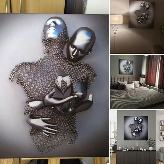 Love Heart Gray-3D Art Wall💞The most romantic way to express your love💞