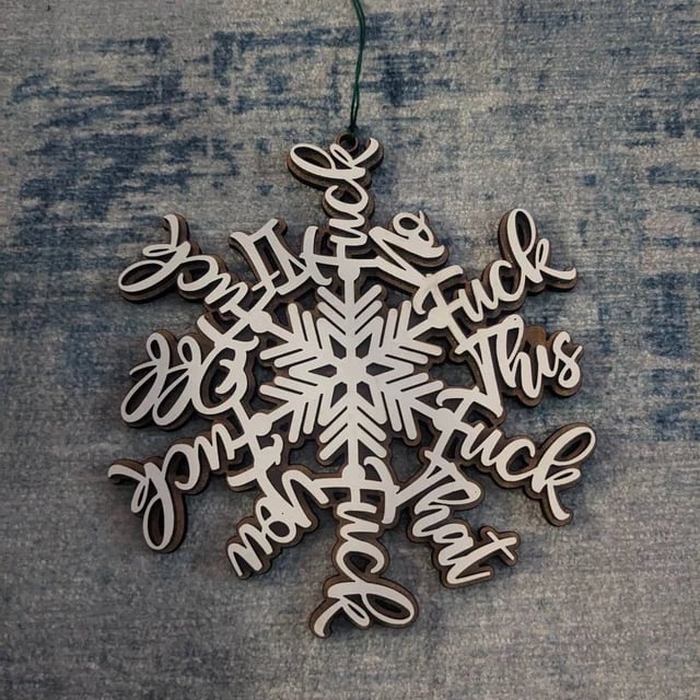 Funny Christmas Ornament | Perfect ornament for annual summary | A set of 2pcs