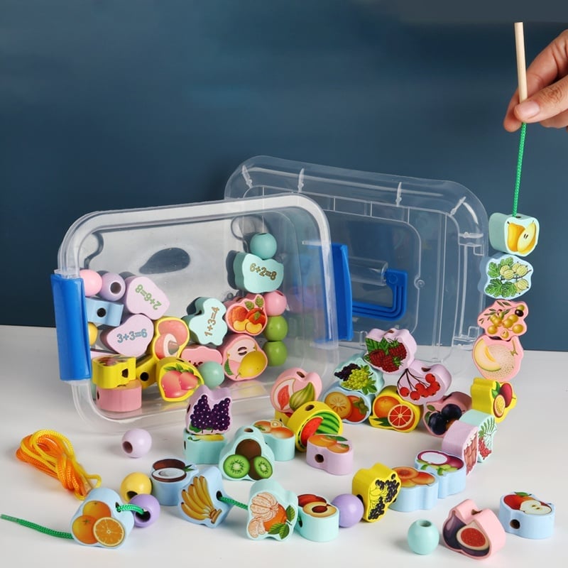 🎄Last Day 40% OFF - Educational Lacing Beads (106 PCS & 🎁Send storage box)