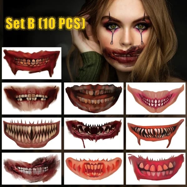 🎃HALLOWEEN PRE SALE 49% OFF😈Halloween Prank Makeup Temporary Tattoo