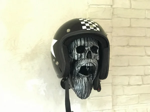Motorcycle Skull Helmet Holder with Beard（🎁Christmas gift for riders）