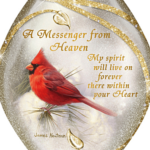 Women Gift-Messenger From Heaven Illuminated Cardinal Art Ornament