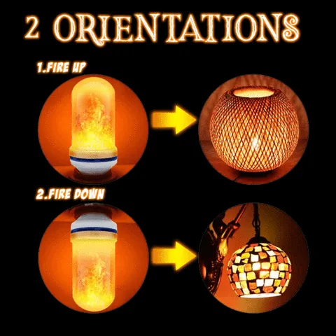LED FLAME LIGHT BULB WITH GRAVITY SENSING EFFECT