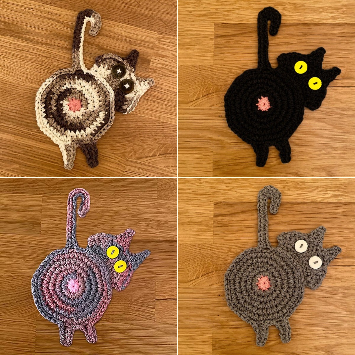 🔥Hot Sale -🐱Cute Cat Butt Coasters-Buy 3 Get 1 Free🎉