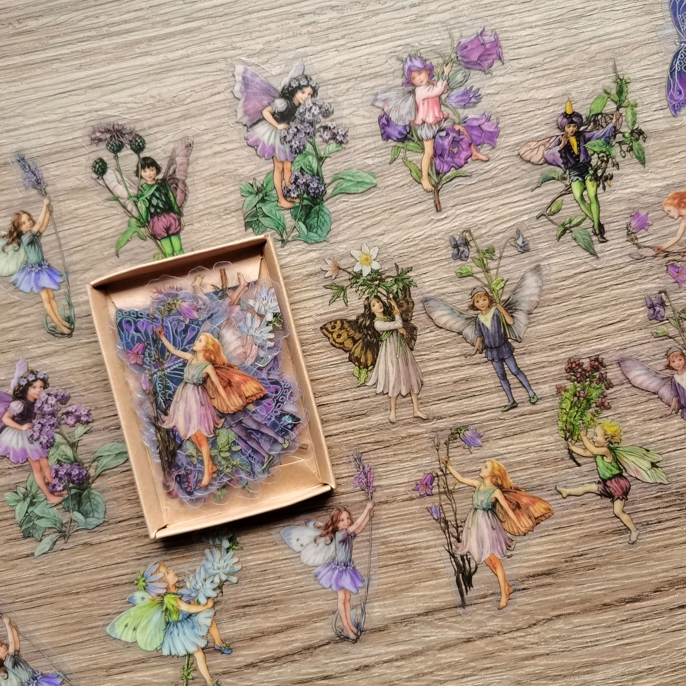 45pcs/box Fairy Butterfly Waterproof Stickers