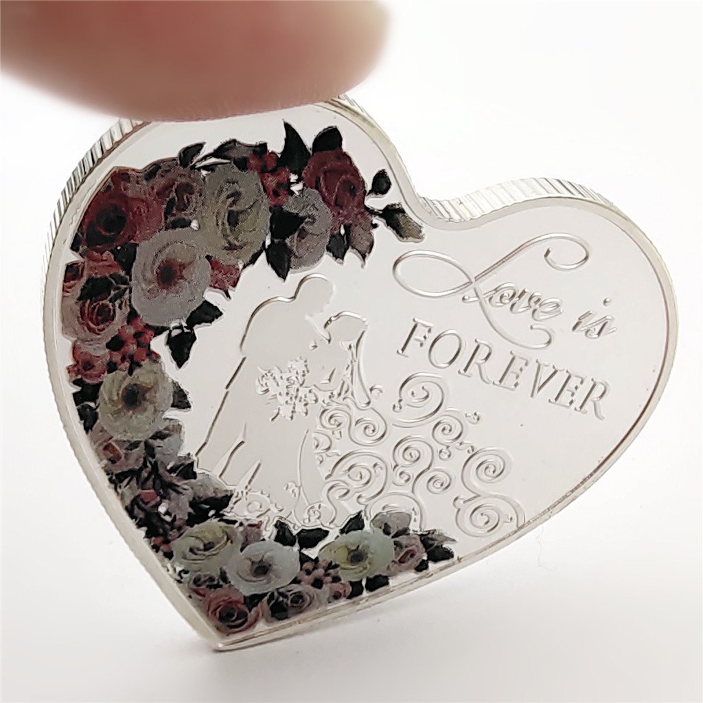 Heart Shaped Rose Coin "I Love You" in 52 Languages