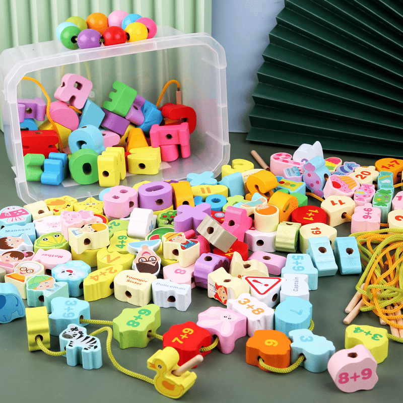 🎄Last Day 40% OFF - Educational Lacing Beads (106 PCS & 🎁Send storage box)