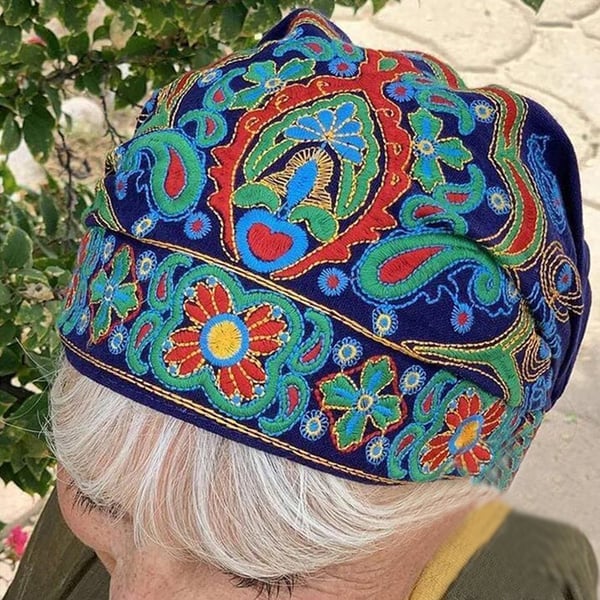 Embroidered Bandana Caps