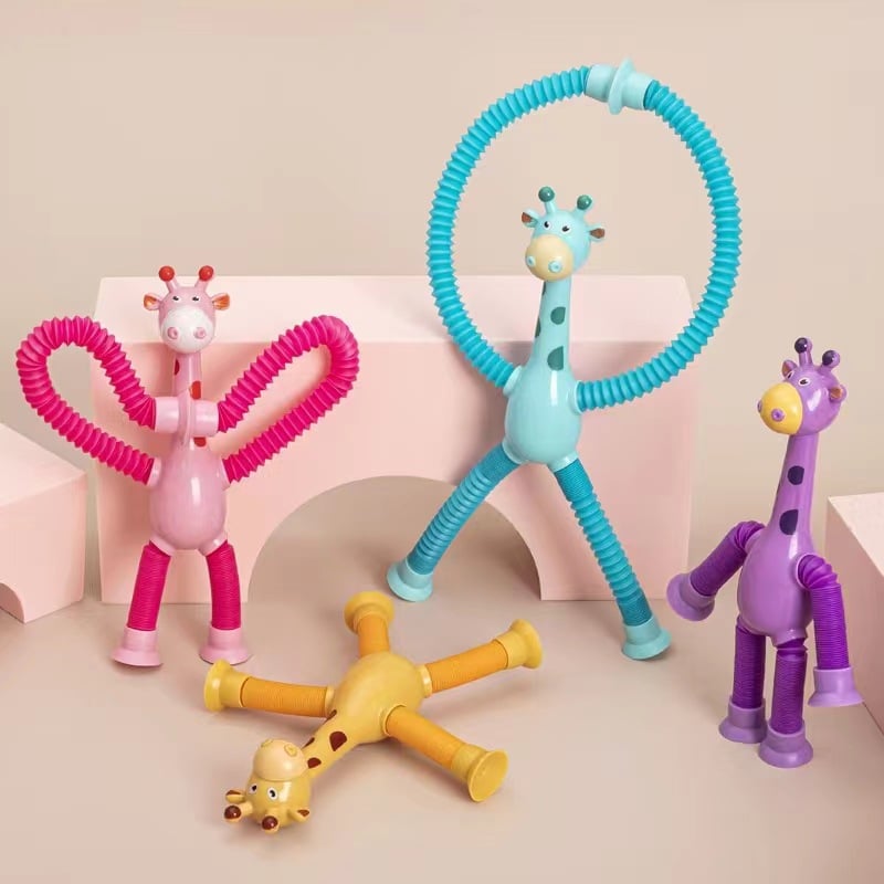 Last Day Promotion 50% OFF - Telescopic suction cup giraffe toy