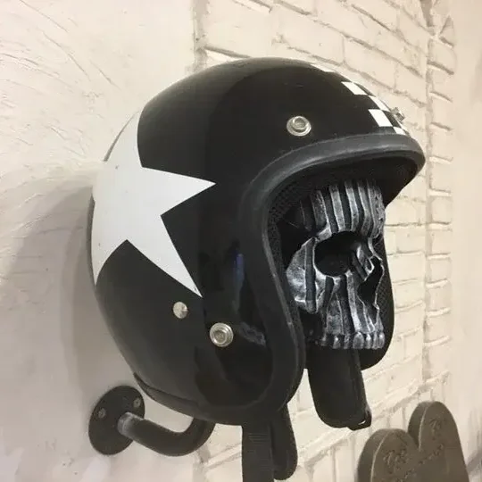Motorcycle Skull Helmet Holder with Beard（🎁Christmas gift for riders）