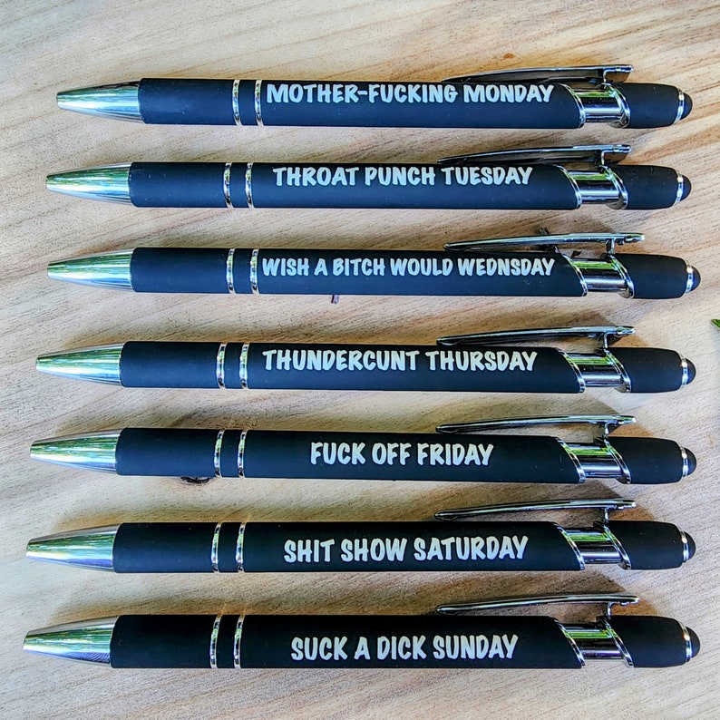 Funny Daily Pen(1 Set of 7)