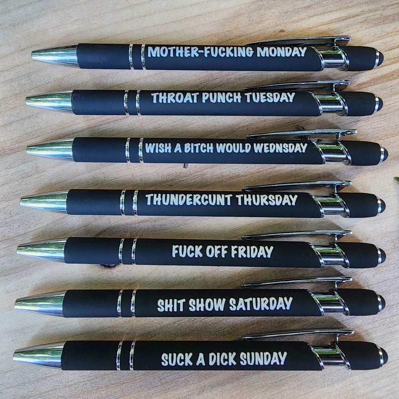 Funny Daily Pen(1 Set of 7)