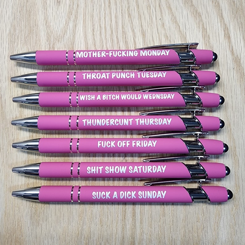 Funny Daily Pen(1 Set of 7)