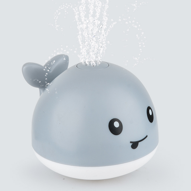 Baby Cute Cartoon Whale Floating Spraying Water Bath Toys With Music LED Light Baby Toys
